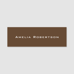 Porte-nom Couleur Brown tendance Moderne Professionnel Perso