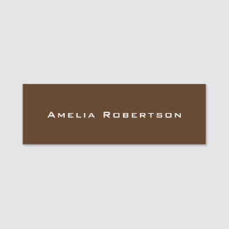 Porte-nom Couleur Brown tendance Moderne Professionnel Perso