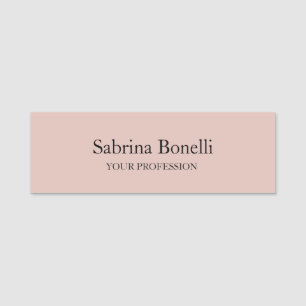 Porte-nom Couleur or simple Rose unique et élégante