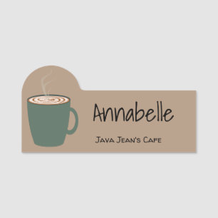 Porte-nom Coupe Turquoise de café