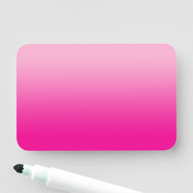 Porte-nom Couverture ombrée rose clair et rose vif (En situation)