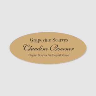 Porte-nom Crafter nommé ovale personnalisable d'insigne