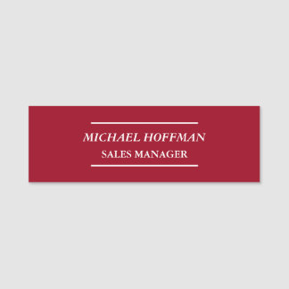 Porte-nom Creative Carmine rouge minimaliste classique itali