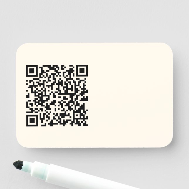 Porte-nom Créer instantanément un code QR | Modifiable blanc (En situation)