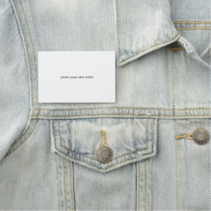 Porte-nom créez votre propre blanc 