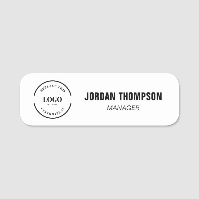 Porte-nom Custom Business logo Employee ID  (Devant)