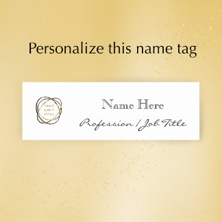 Porte-nom Custom Company Logo Modern Elegant Black