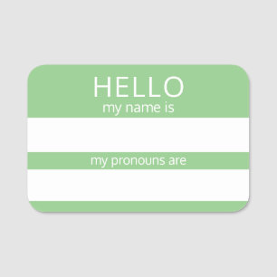 Porte-nom Custom HELLO Mon Nom Pronounouns Est Un Insigne