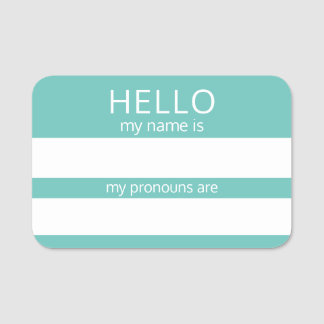Porte-nom Custom HELLO Mon Nom Pronounouns Est Un Insigne