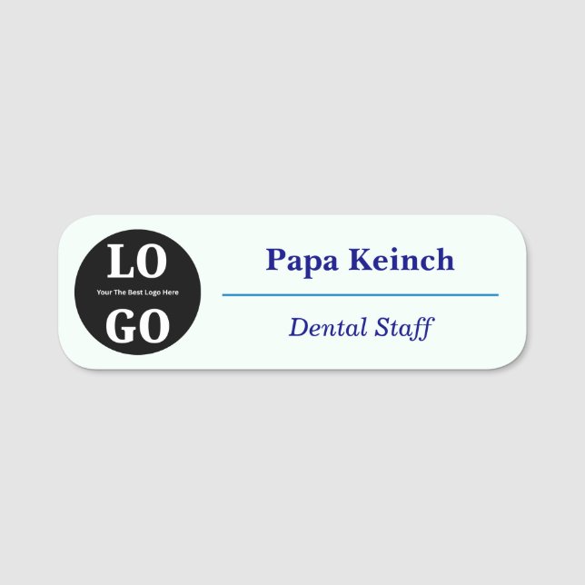 Porte-nom Custom Logo Dental Staff Magnetic  (Devant)