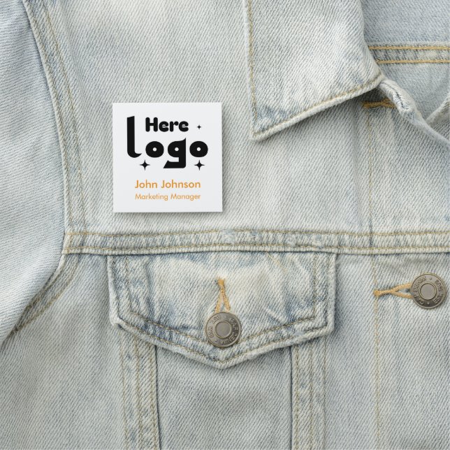 Porte-nom Custom Logo Employee Magnetic (En situation)