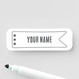 Porte-nom Custom Name Tag – Ribbon Frame