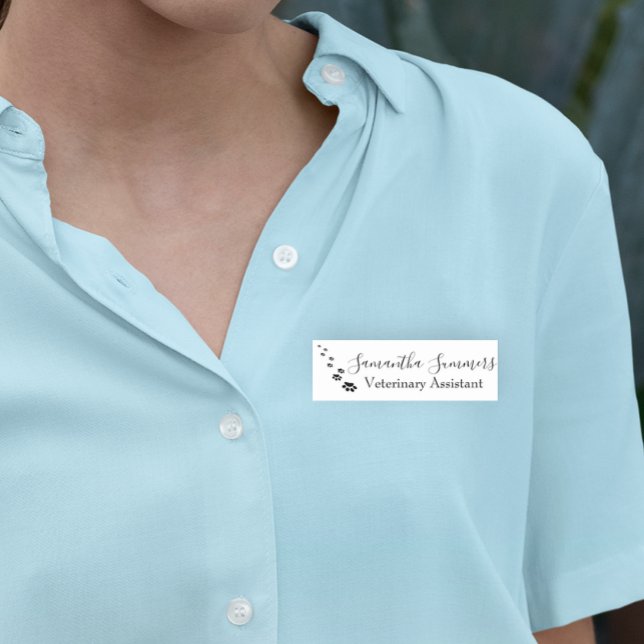 Porte-nom Custom Vet Paw Veterinary Business (Créateur téléchargé)