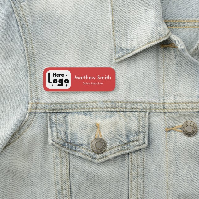 Porte-nom Customizable Employee Name Card Template (En situation)