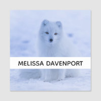 Cute Arctic Fox sur Snowy Winter Arrière - plan