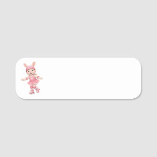 Porte-nom Cute Bunny School Name Label – Kids Back to School