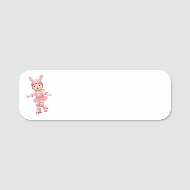 Porte-nom Cute Bunny School Name Label – Kids Back to School (Devant)