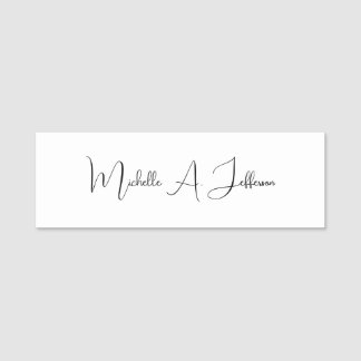 Porte-nom Cute Calligraphy Créative tendance Nom personnalis