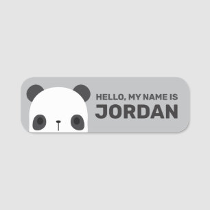 Porte-nom Cute petit ours Panda avec nom personnalisé