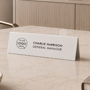 Porte-nom de table Plaque de nom double face ave