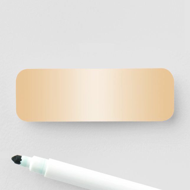 Porte-nom Dégradé de doré pâle (En situation)