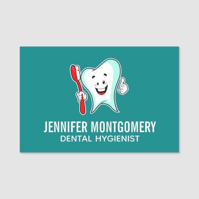 Porte-nom Dental Care Happy Tooth (Devant)