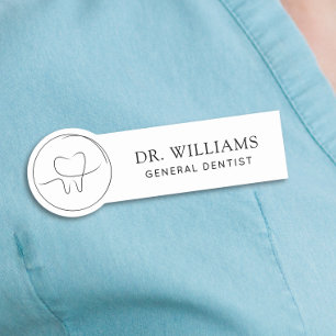 Porte-nom Dentiste minimaliste dentaire
