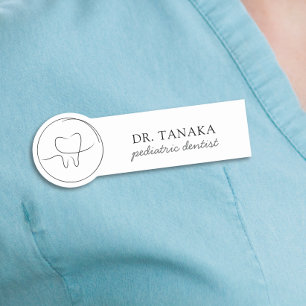 Porte-nom Dentiste pédiatrique minimaliste