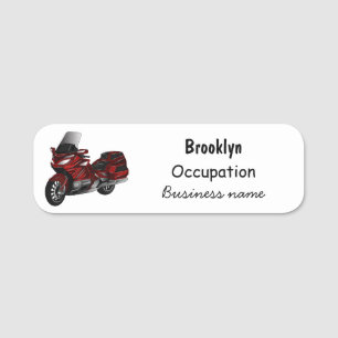 Porte-nom Dessin de moto de tourisme