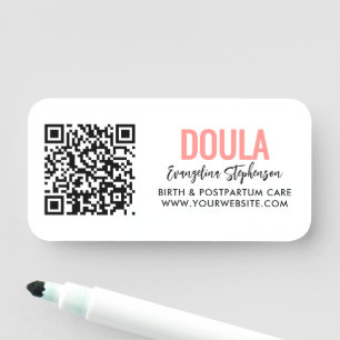 Porte-nom DOULA sage-femme aquarelle personnalisée
