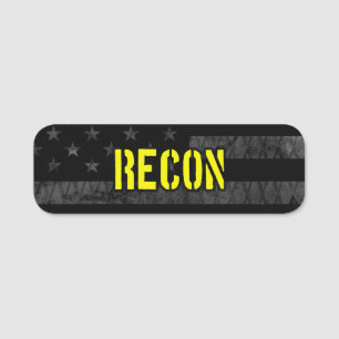 Porte-nom Drapeau américain Recon tamisé