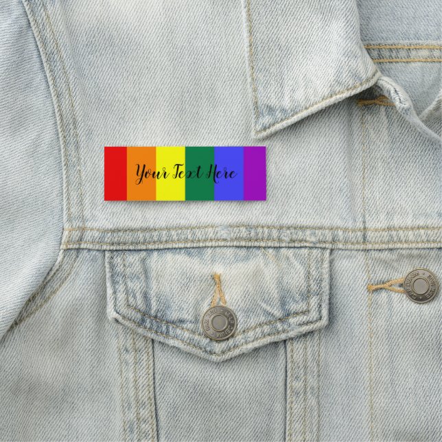 Porte-nom Drapeau arc-en-ciel gay pride (En situation)