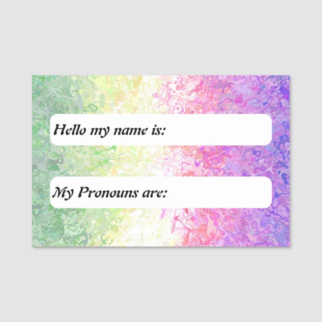 Porte-nom Drapeau de fierté Genderdoe personnalisable Trippy (Devant)
