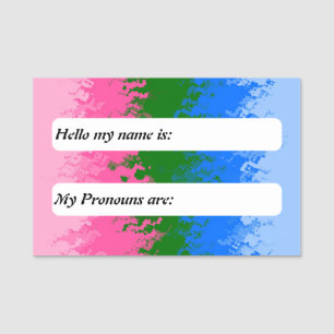 Porte-nom Drapeau de fierté Omniromantique Funky Trippy Pers