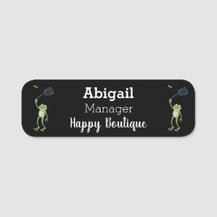 Porte-nom Drôle dessin animé de la mouche à bec de grenouill