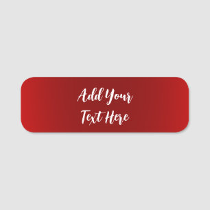 Porte-nom Écriture professionnelle ajouter du texte rouge mo