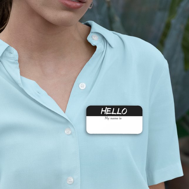 Porte-nom Effacer sec Bonjour Personnalisable Réutilisable M (Créateur téléchargé)