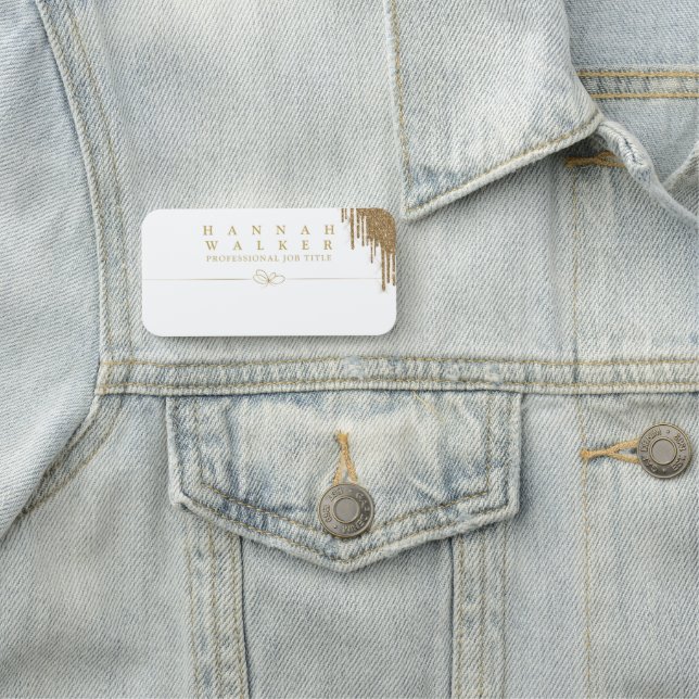 Porte-nom Elégance dorée (En situation)