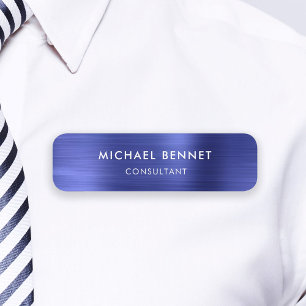 Porte-nom Élégant Bleu Marine Affaires Professionnelles