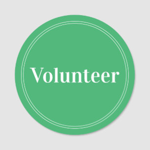 Porte-nom Élégant Bright Green Volontaire magnétique