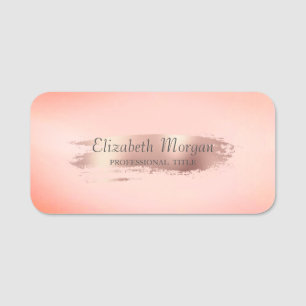 Porte-nom Élégant Cool Stylé, Chic, Rose Gold Coup de Pincea