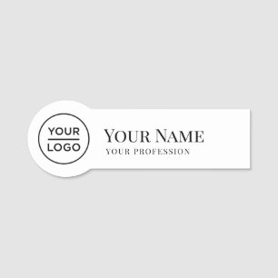 Porte-nom Élégant Formé Employé Pin Arrondi Logo Nom Tags