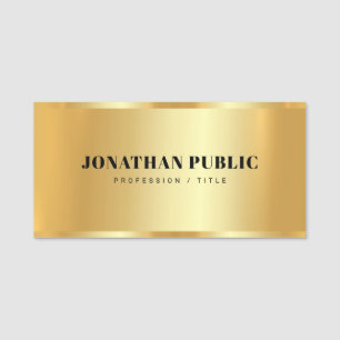 Porte-nom Élégant Glam moderne Faux Gold Modèle personnalisé
