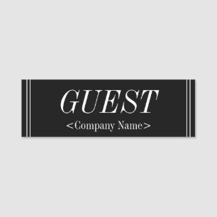 Porte-nom Elegant "GUEST" Name Tag
