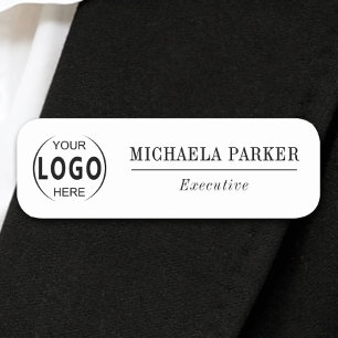 Porte-nom Élégant Logo Personnalisé Entreprise Employé