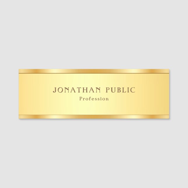 Porte-nom Elégant Modèle de métal moderne et populaire (Devant)