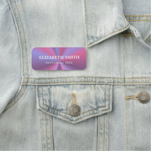 Porte-nom Elegant pink ombre nom moderne tag