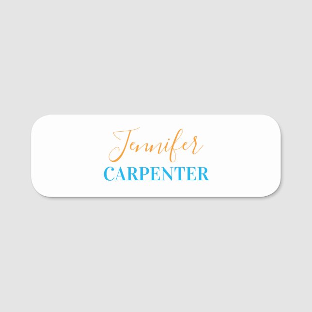 Porte-nom Élégant professionnel minimaliste moderne (Devant)