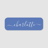 Élégant Script Nom moderne Personnalisé Bleu