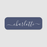 Élégant Script Nom moderne Personnalisé Marine Ble